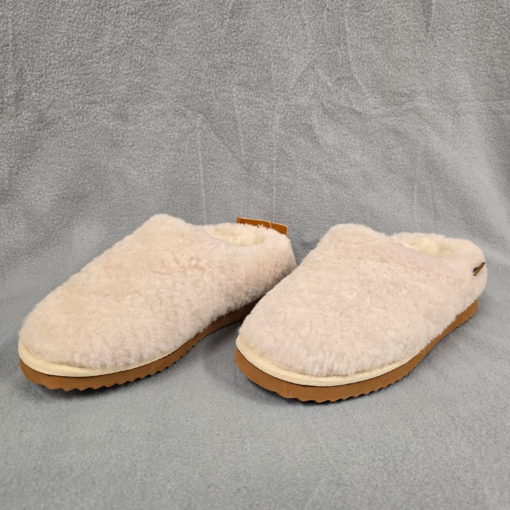 EMU Ridge Australia Womens Sheepskin Fleece Slippers Cream Scuff Size 7 NWT‎